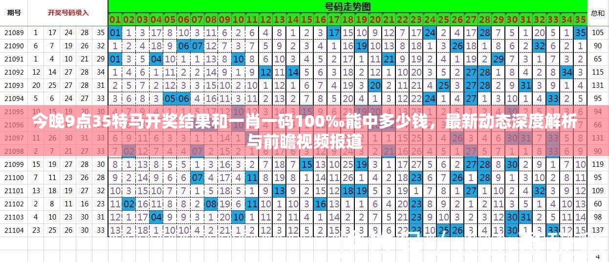 今晚9点35特马开奖结果和一肖一码100‰能中多少钱，最新动态深度解析与前瞻视频报道