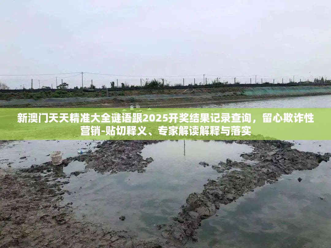 新澳门天天精准大全谜语跟2025开奖结果记录查询，留心欺诈性营销-贴切释义、专家解读解释与落实